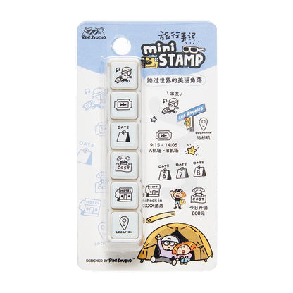 Mini 6 in 1 stamps - Travel - Portable size