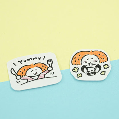 King Jim Kitta Stamp - Clear See through Stamps - Yummy/Bubble Tea/Cooking - Large
