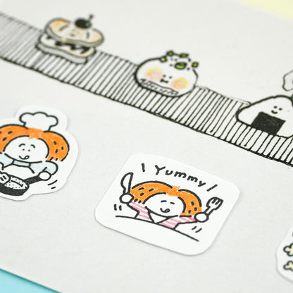 King Jim Kitta Stamp - Clear See through Stamps - Yummy/Bubble Tea/Cooking - Large
