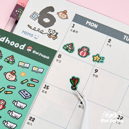 Mini Stickers by RiN Studio – close-up of kawaii illustration detail