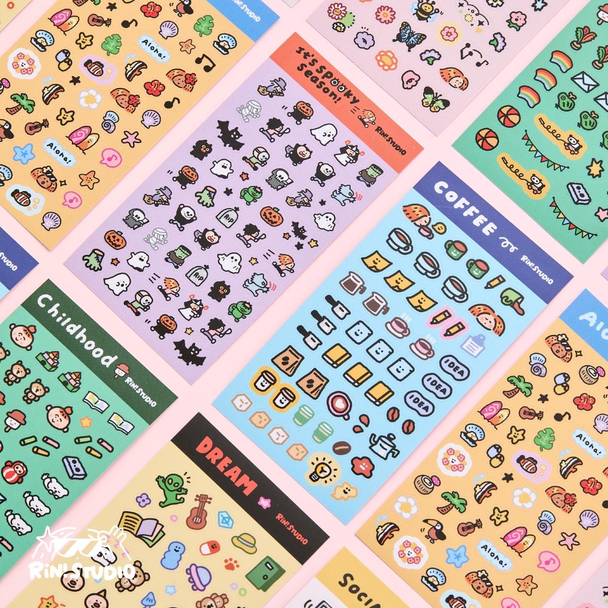RiN Studio Mini Stickers kawaii planner stickers for bullet journaling