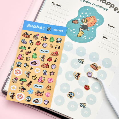 Mini Stickers by RiN Studio – color and pattern close-up