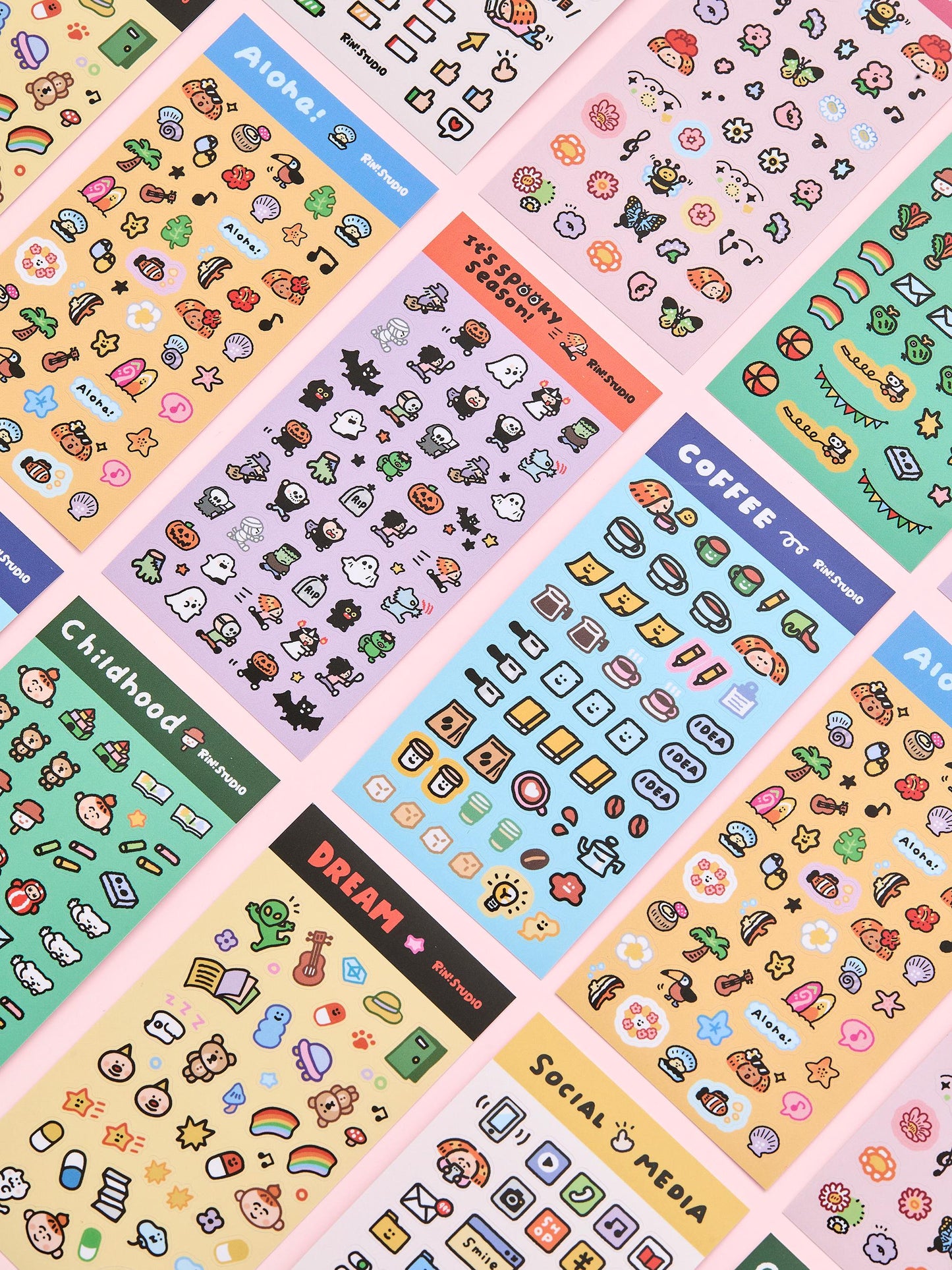 Mini Stickers by RiN Studio – multiple designs overview