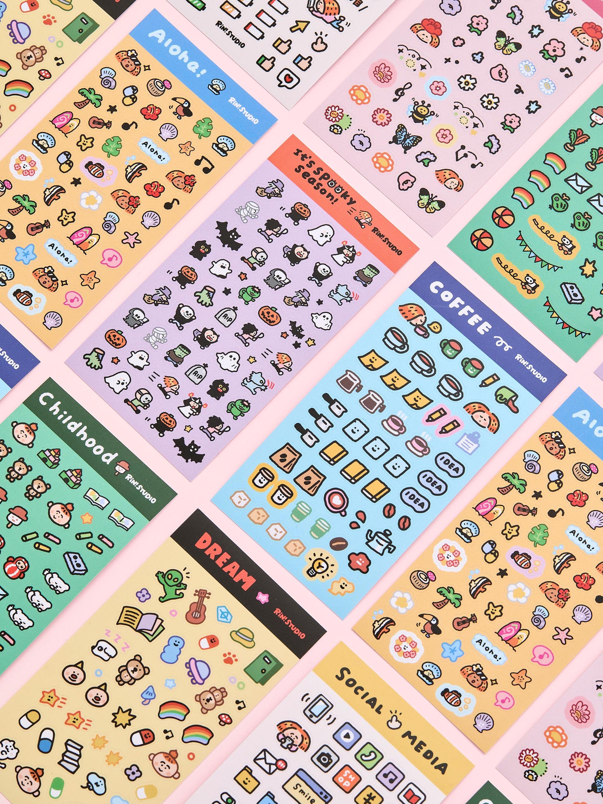 Mini Stickers by RiN Studio – multiple designs overview
