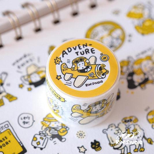 RiN Studio Kisscut Washi Tape - Adventure – kawaii washi tape for journaling and scrapbooking