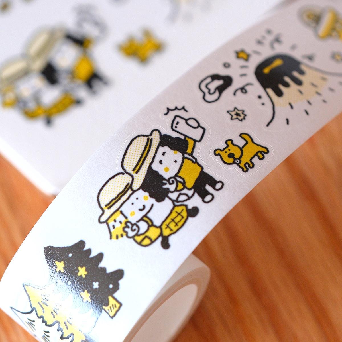 Kisscut Washi Tape - Adventure by RiN Studio – color and pattern close-up