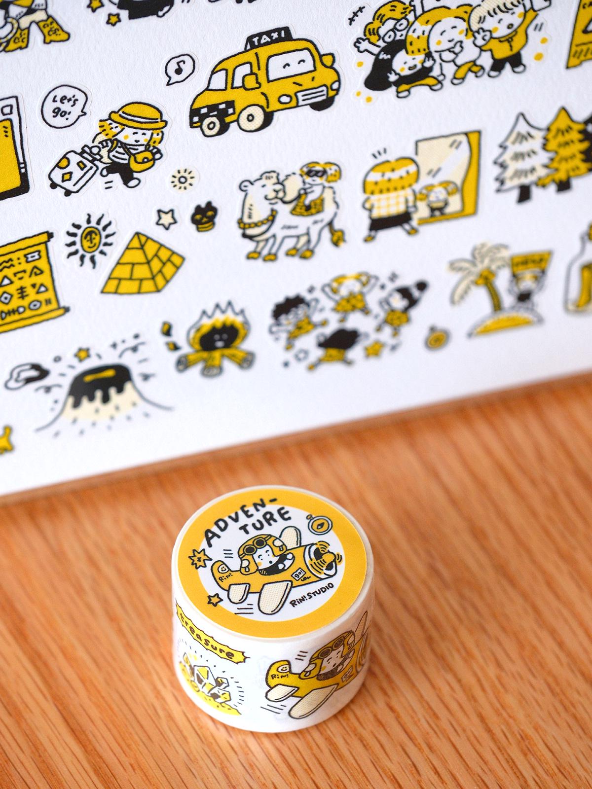 Kisscut Washi Tape - Adventure by RiN Studio – gift and unboxing view