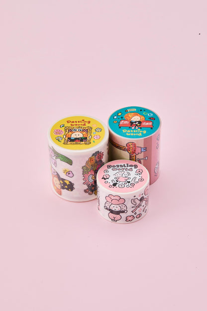 Kisscut Washi Tape - Dazzling World by RiN Studio – flat lay for bullet journal spread