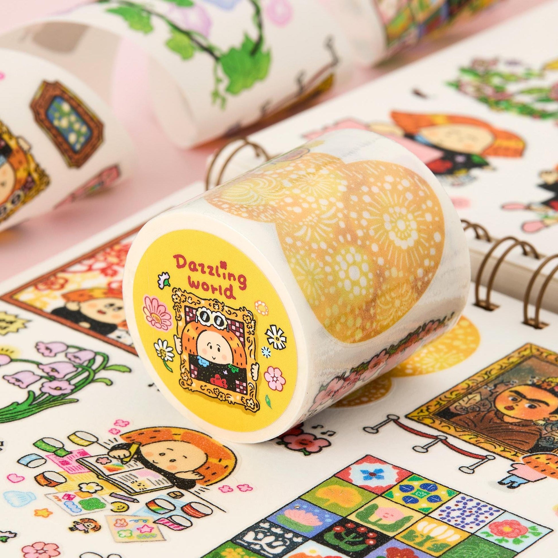 RiN Studio Kisscut Washi Tape - Dazzling World – kawaii washi tape for journaling and scrapbooking