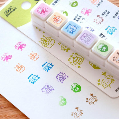 Mini 6 in 1 stamps - Everyday - Portable size