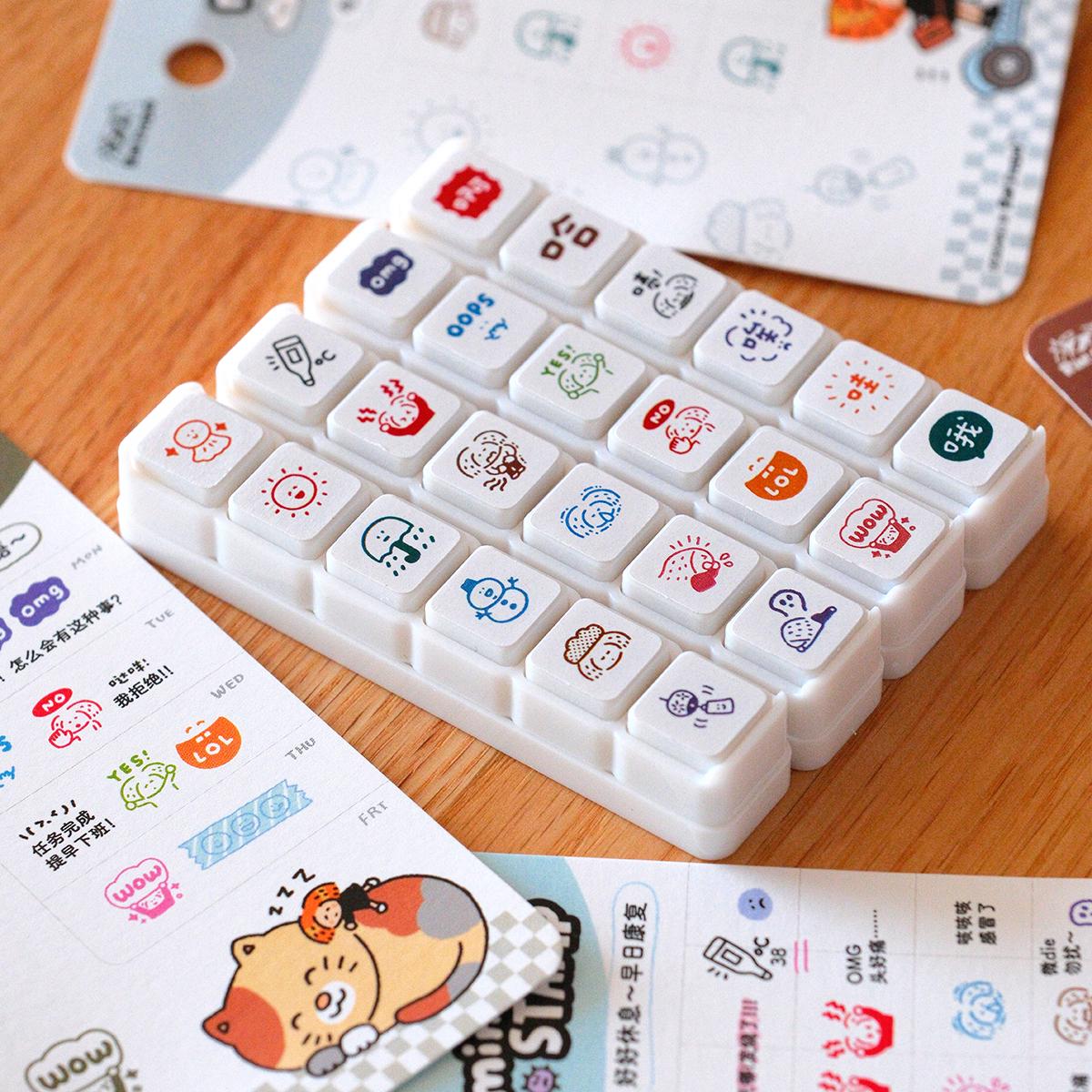 Mini 6 in 1 stamps - OMG - Portable size