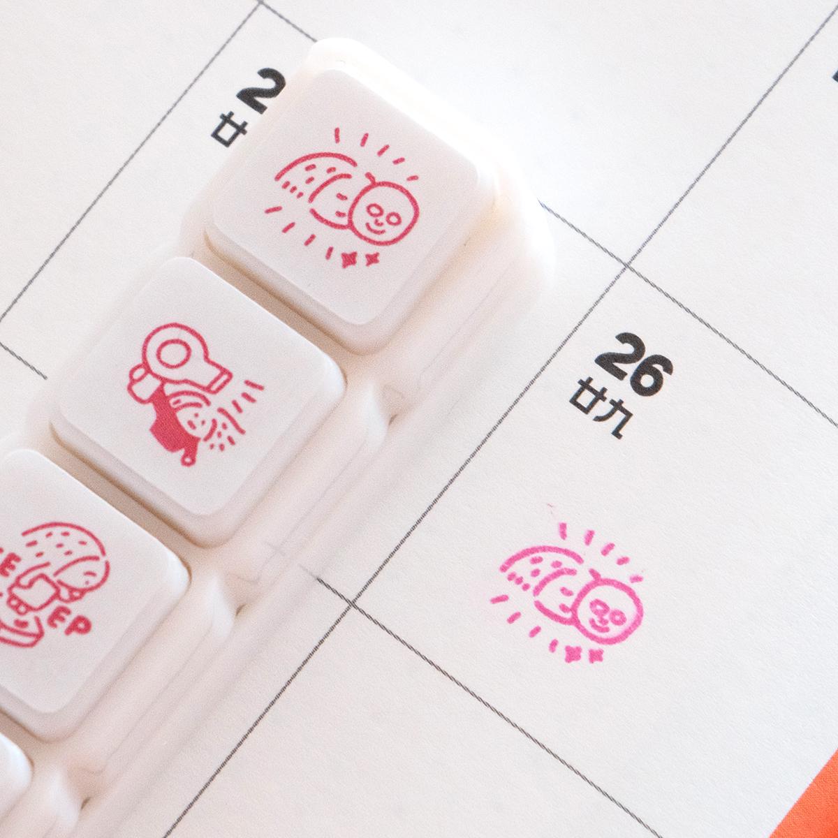 Mini 6 in 1 stamps - Girls - Portable size