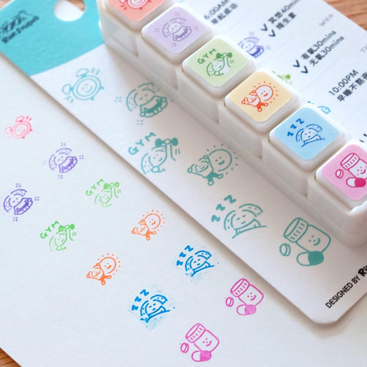 Mini 6 in 1 stamps - Routine - Portable size