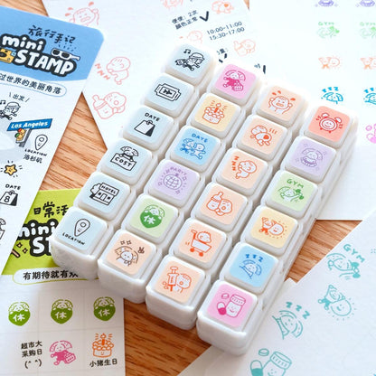 Mini 6 in 1 stamps - Routine - Portable size