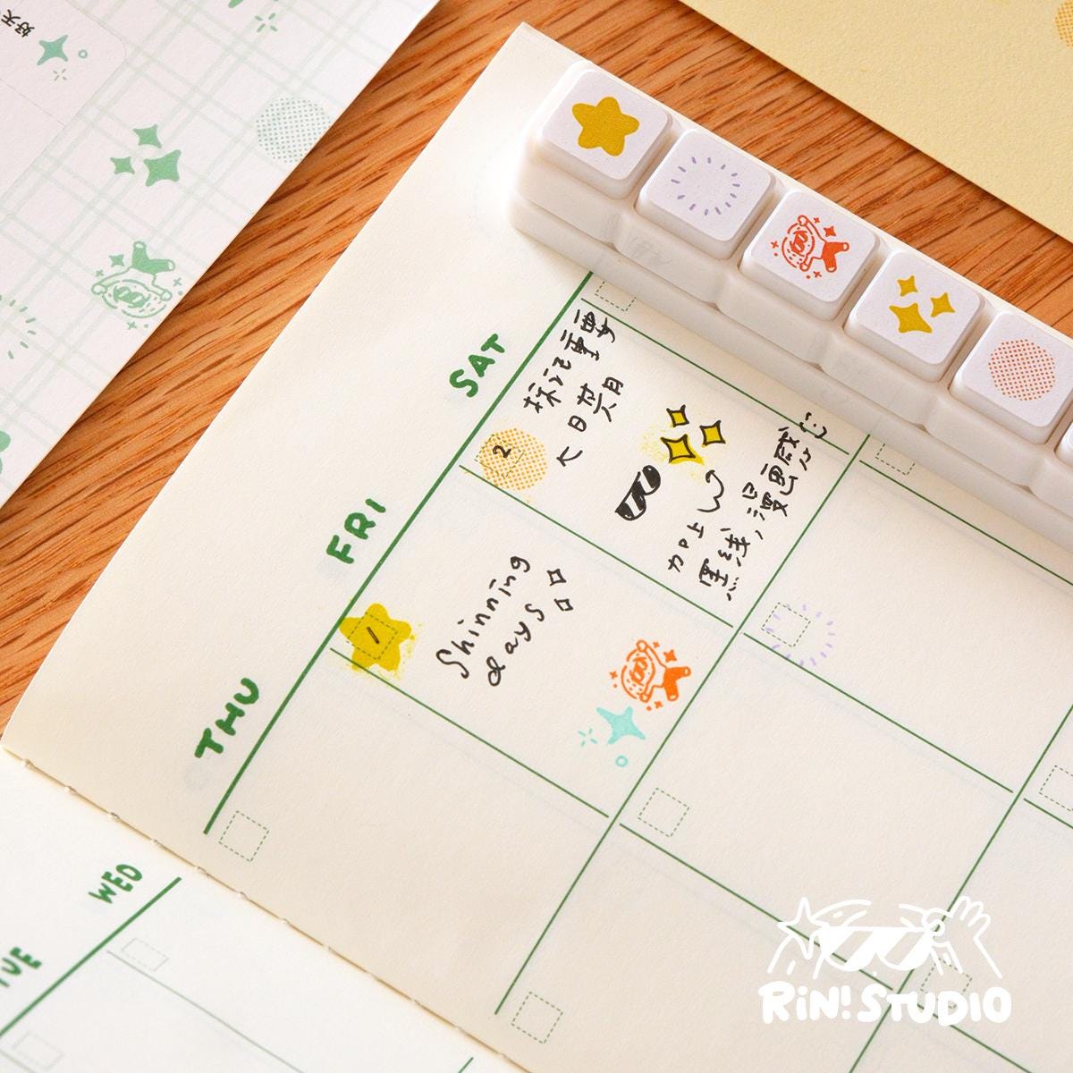 Mini 6 in 1 stamps - Shining - Portable size