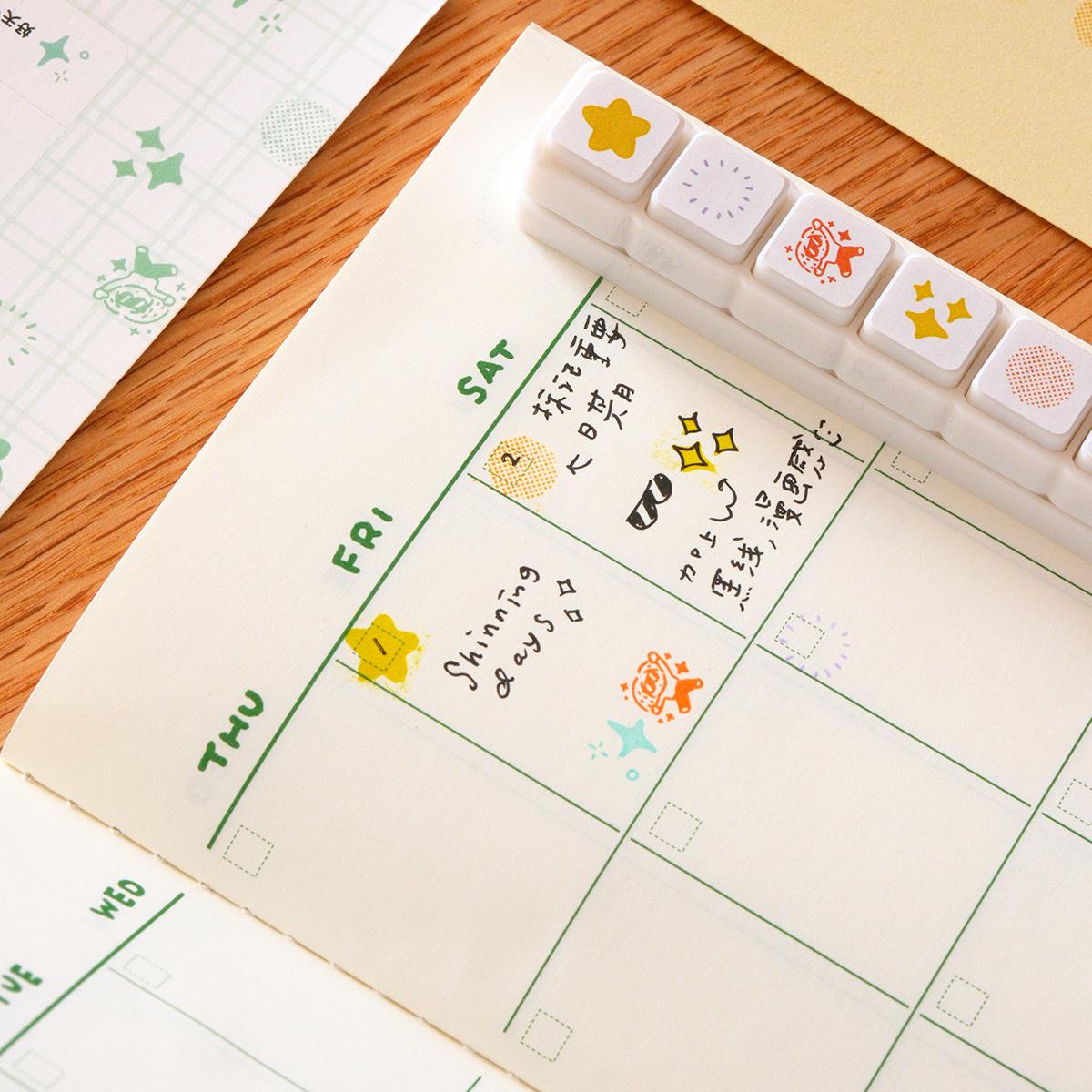 Mini 6 in 1 stamps - Shining - Portable size