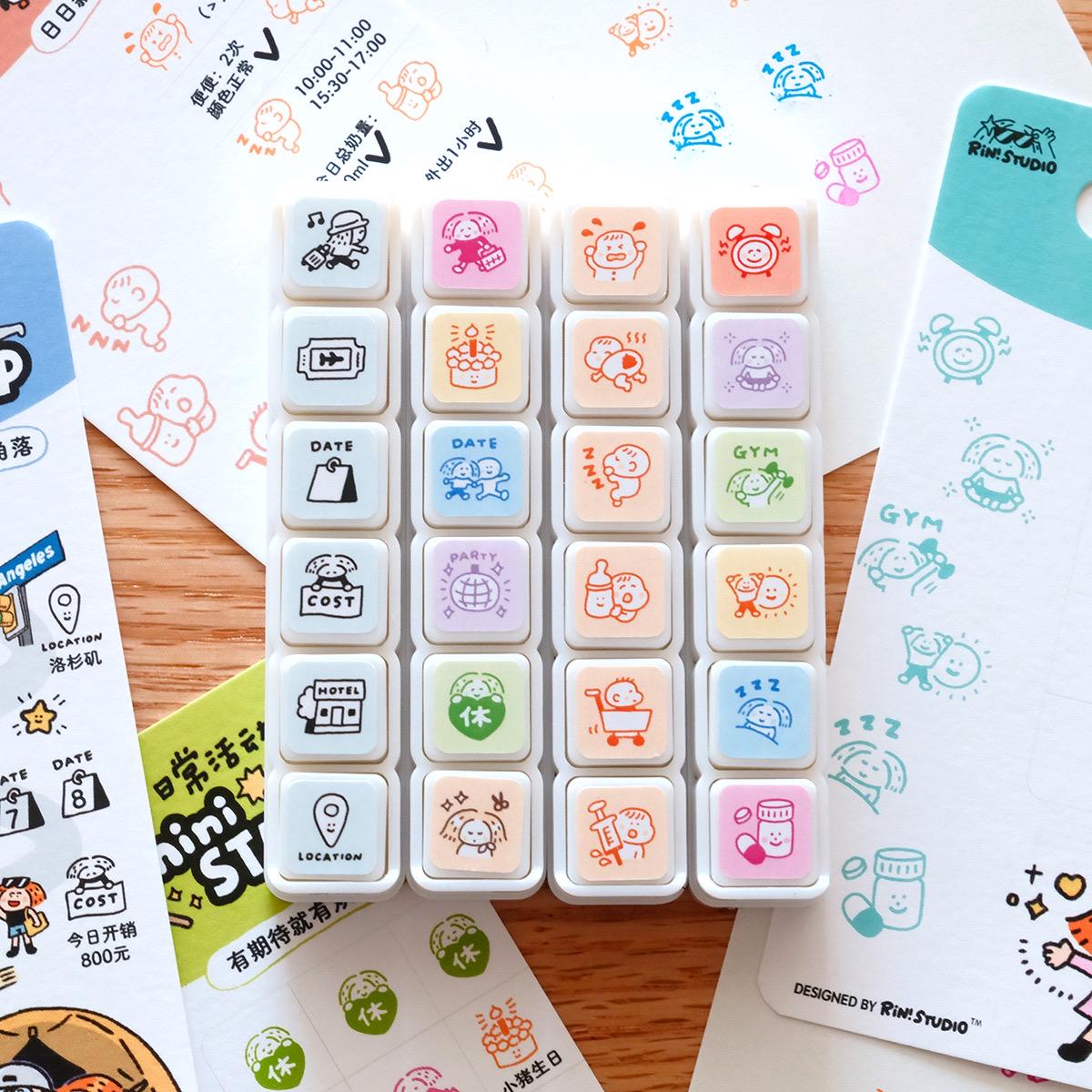 Mini 6 in 1 stamps - Travel - Portable size