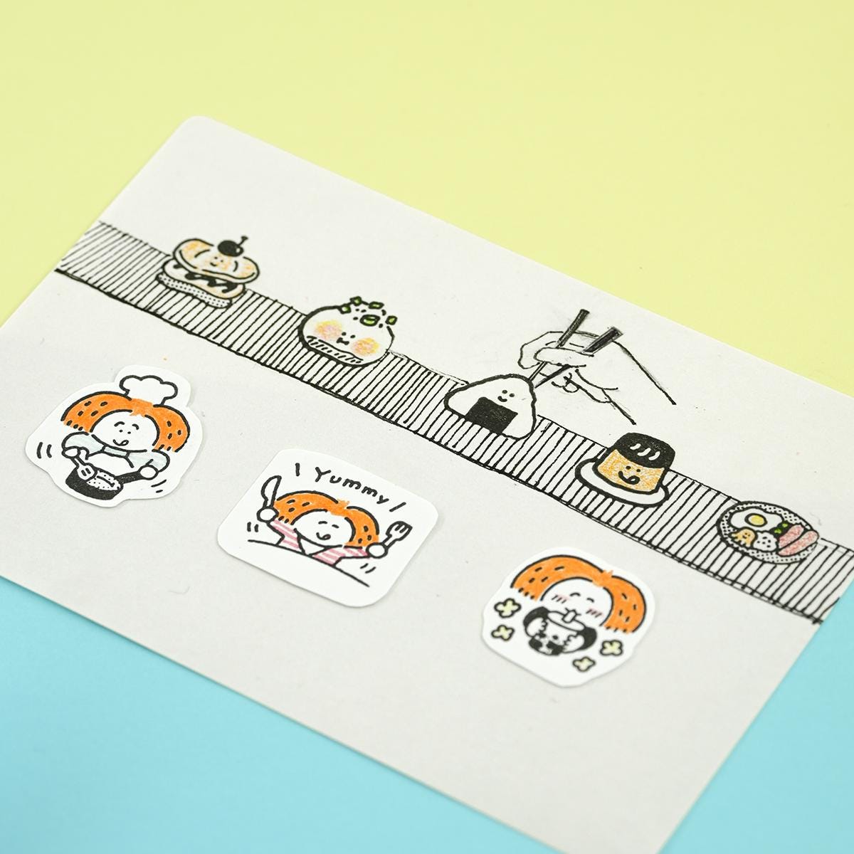 King Jim Kitta Stamp - Clear See through Stamps - Yummy/Bubble Tea/Cooking - Large