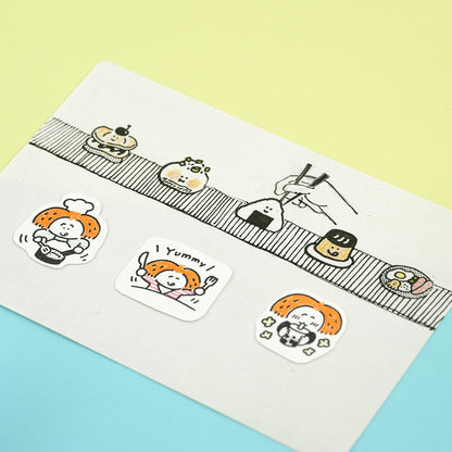 King Jim Kitta Stamp - Clear See through Stamps - Yummy/Bubble Tea/Cooking - Large
