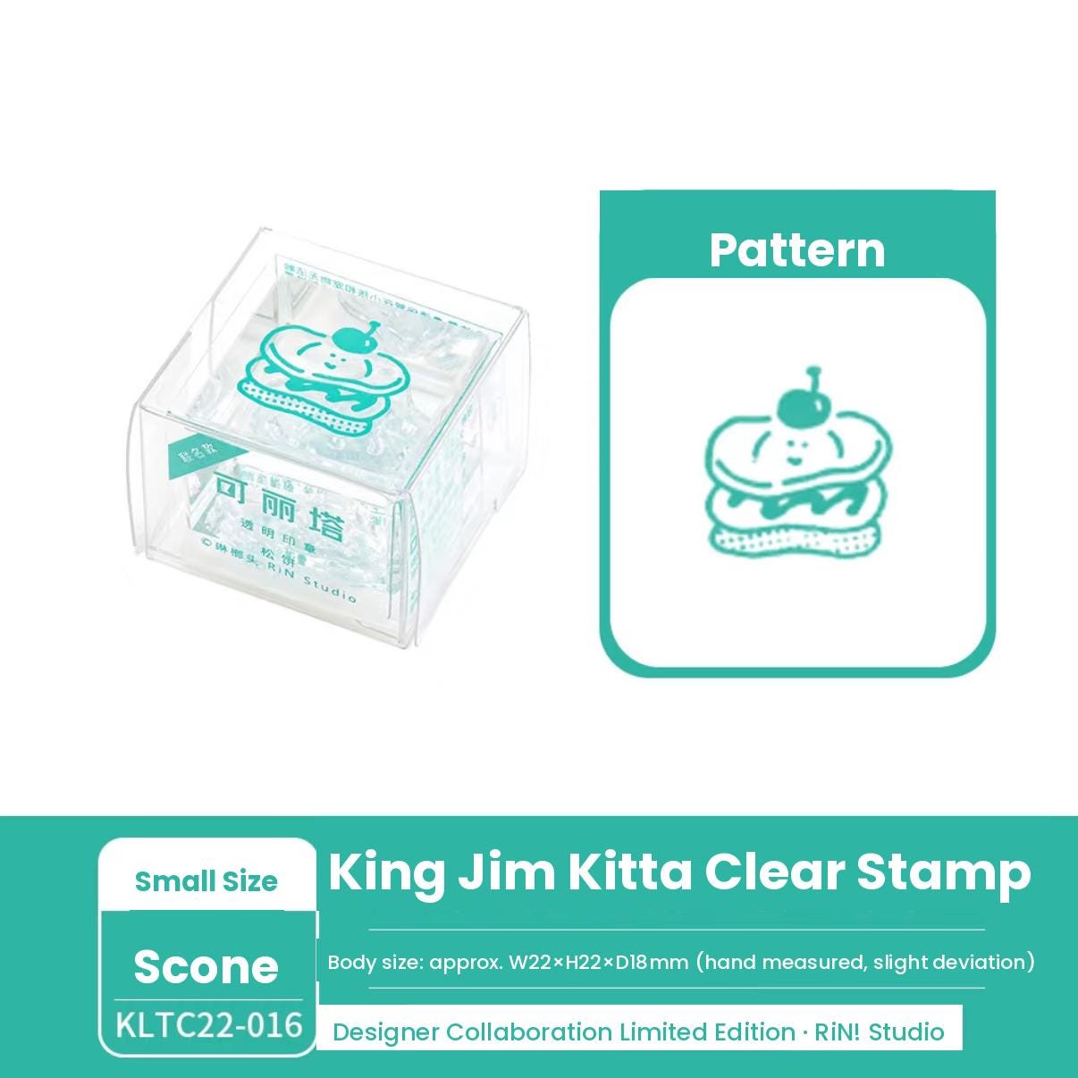 King Jim Kitta Stamp Clear See-through Stamps by RiN Studio – color and pattern close-up
