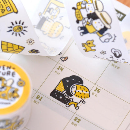 Kisscut Washi Tape - Adventure by RiN Studio – kisscut detail close-up