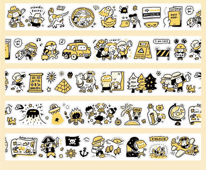 Kisscut Washi Tape - Adventure by RiN Studio – applied to planner page