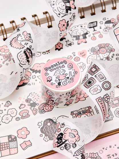 Flower Washi Tape - Dazzling World by RiN Studio – packaging and product overview