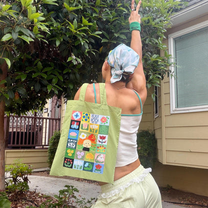 Nylon Tote Bag by RiN Studio – color and print close-up
