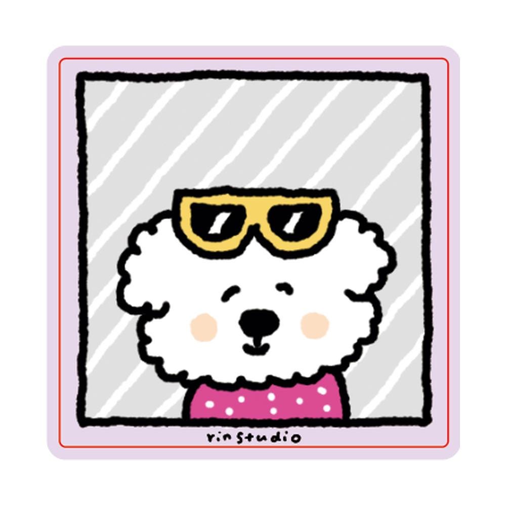 Kawaii Dog Stickers, Waterproof Vinyl Decals, Laptop Journal Art (50mm x 50mm) - RiN! Studio