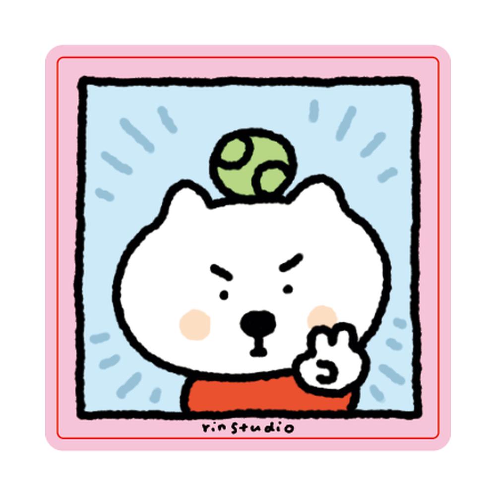 Kawaii Dog Stickers, Waterproof Vinyl Decals, Laptop Journal Art (50mm x 50mm) - RiN! Studio