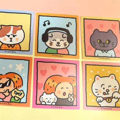 Kawaii Cat Sticker, Kitten Vinyl Decal, Kitty Lover Gift - RiN! Studio