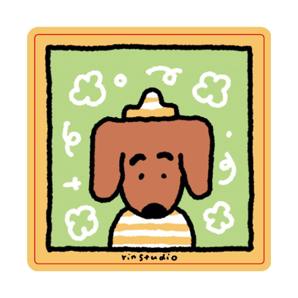 Kawaii Dog Stickers, Waterproof Vinyl Decals, Laptop Journal Art (50mm x 50mm) - RiN! Studio