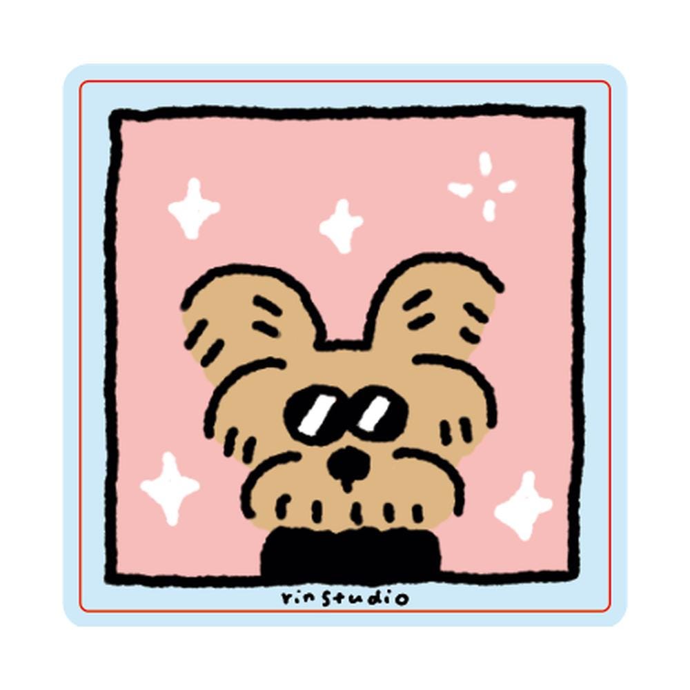 Kawaii Dog Stickers, Waterproof Vinyl Decals, Laptop Journal Art (50mm x 50mm) - RiN! Studio