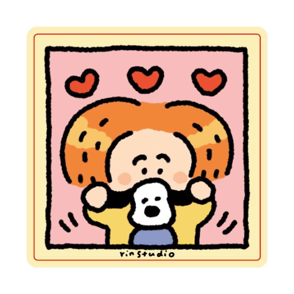 Kawaii Dog Stickers, Waterproof Vinyl Decals, Laptop Journal Art (50mm x 50mm) - RiN! Studio