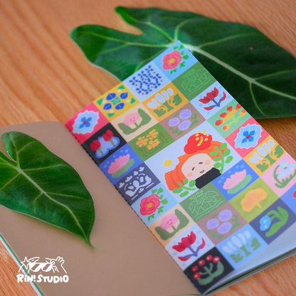 Traveler's Notebook Refill | Color Inner Pages TN Insert | Green Cover | RiN! Studio