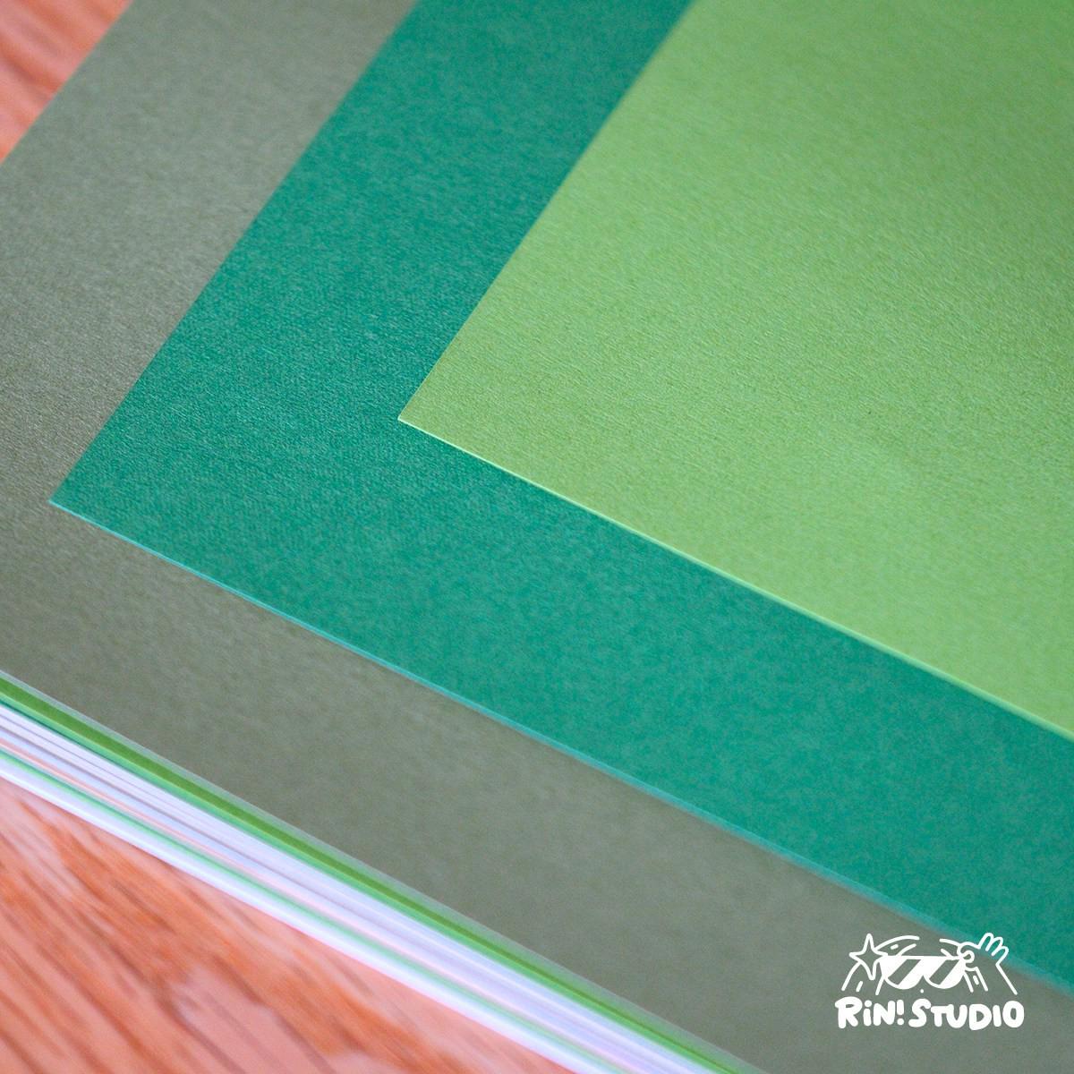 Traveler's Notebook Refill | Color Inner Pages TN Insert | Green Cover | RiN! Studio