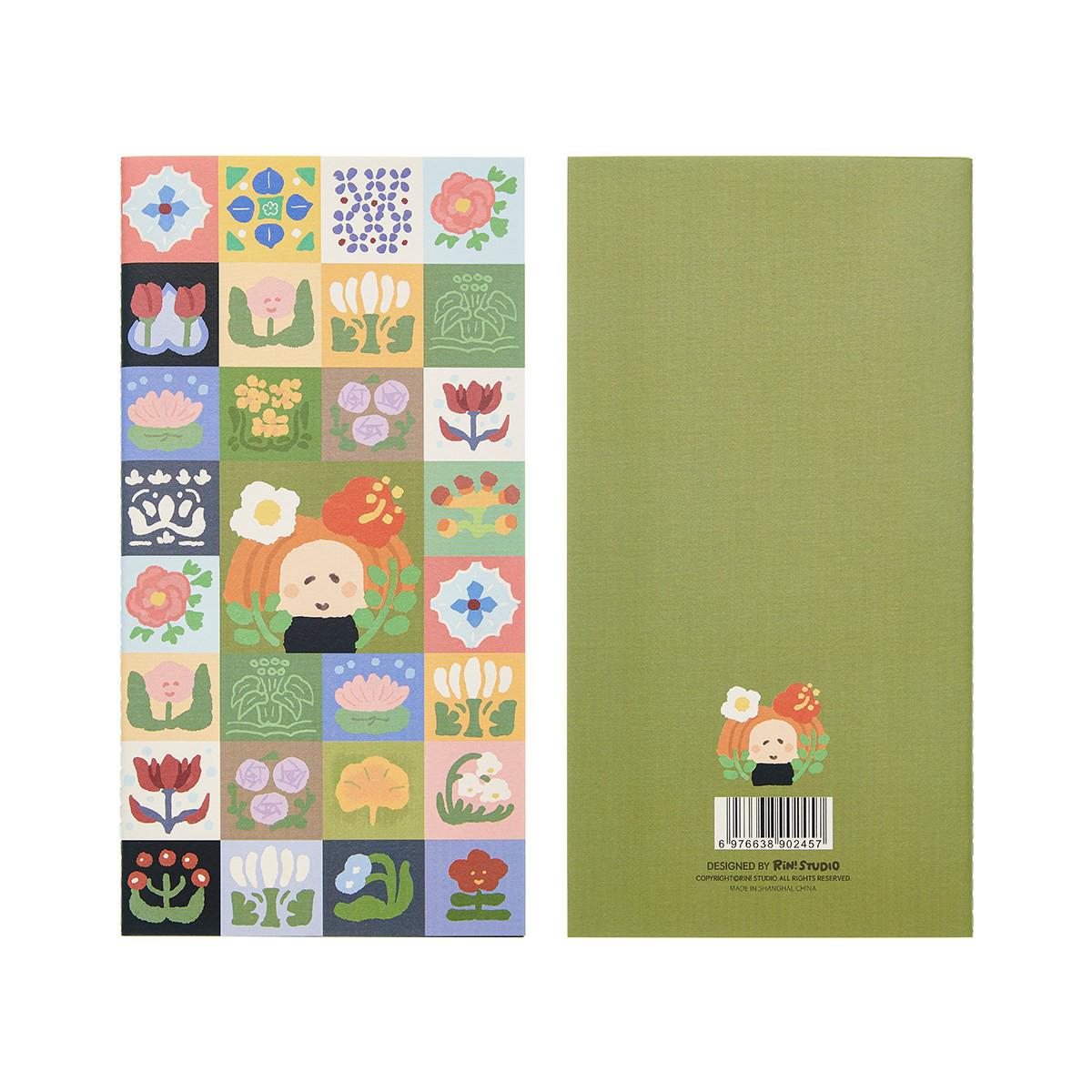Traveler's Notebook Refill | Color Inner Pages TN Insert | Green Cover | RiN! Studio