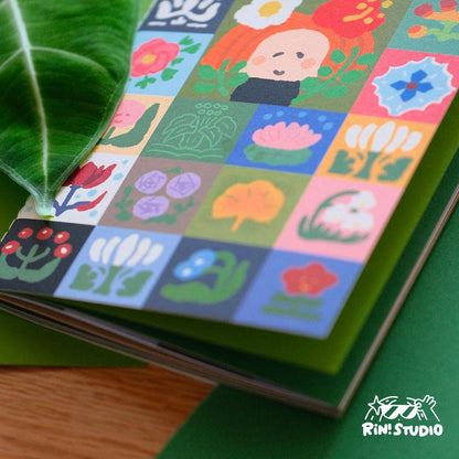 Traveler's Notebook Refill | Color Inner Pages TN Insert | Green Cover | RiN! Studio
