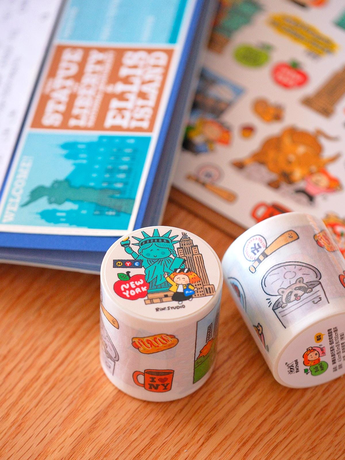 New York City Die Cut Washi Tape, Kisscut NYC stickers - Kawaii Stationery - RiN! Studio
