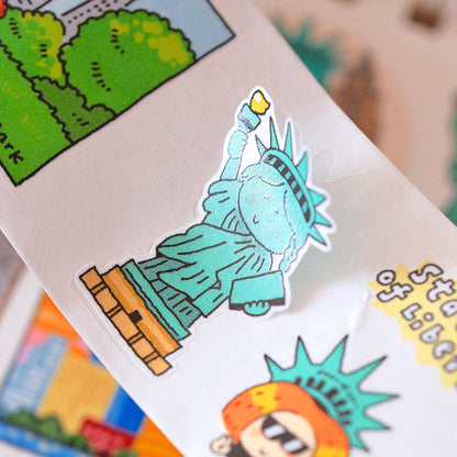 New York City Die Cut Washi Tape, Kisscut NYC stickers - Kawaii Stationery - RiN! Studio