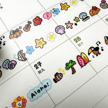 Aloha Hawaii mini Washi Tape - summer & beach vibe RiN! Studio