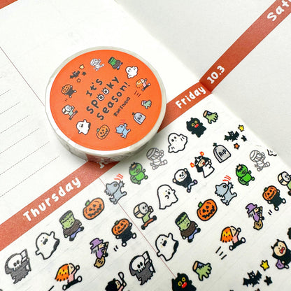 Hollaween mini Washi Tape - spooky season horror character RiN! Studio