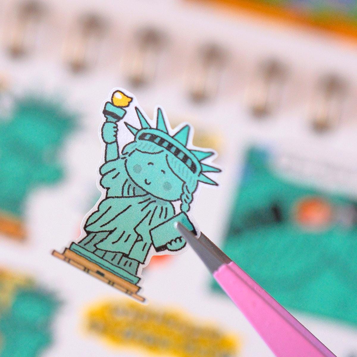 New York City Die Cut Washi Tape, Kisscut NYC stickers - Kawaii Stationery - RiN! Studio