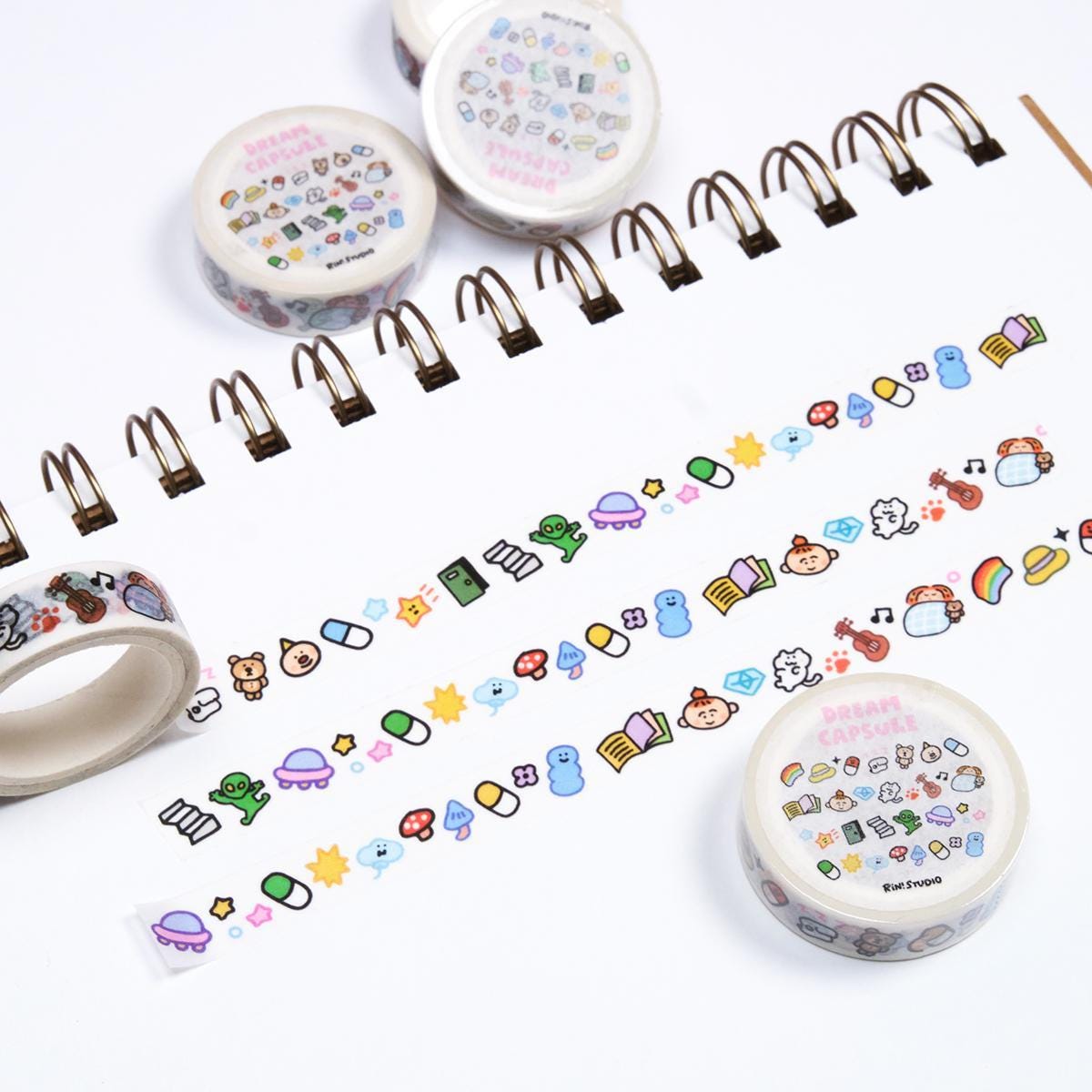 Kawaii Washi Tape: Dream Mini Emoji Scrapbook Tape