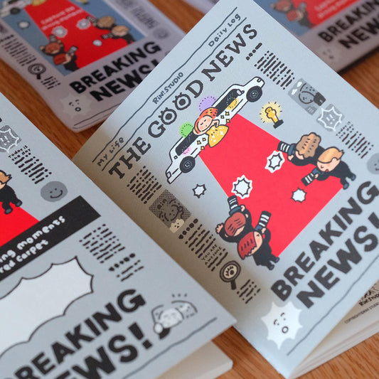 Breaking News Passport Notebook Insert – "The Good News" Blank TN Insert | 64 Pages Traveler's Notebook Refill | RiN Studio