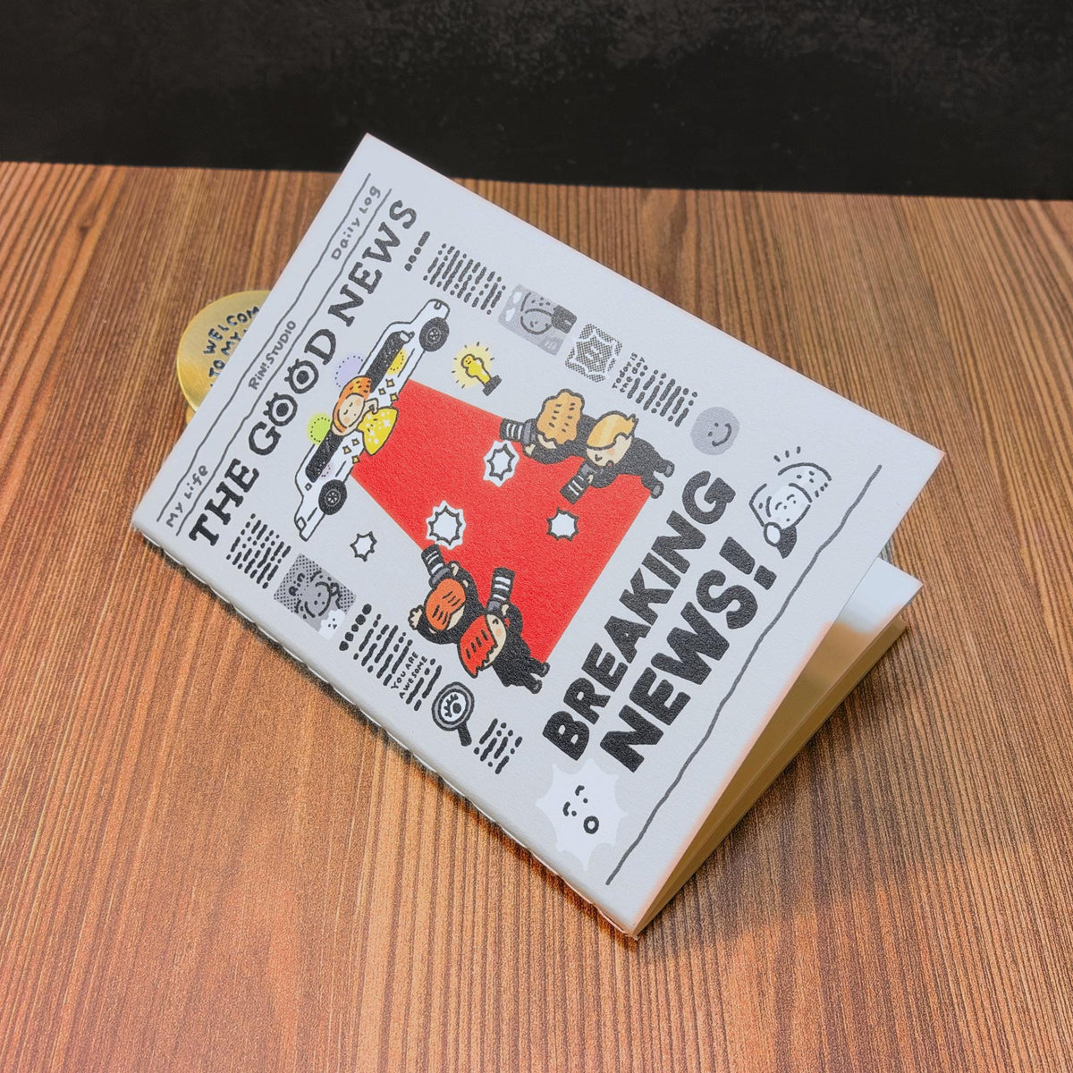 Breaking News Passport Notebook Insert – "The Good News" Blank TN Insert | 64 Pages Traveler's Notebook Refill | RiN Studio