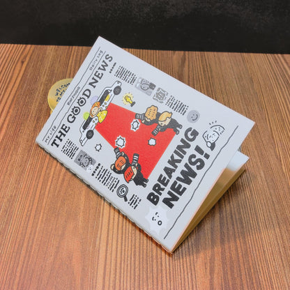 Breaking News Passport Notebook Insert – "The Good News" Blank TN Insert | 64 Pages Traveler's Notebook Refill | RiN Studio