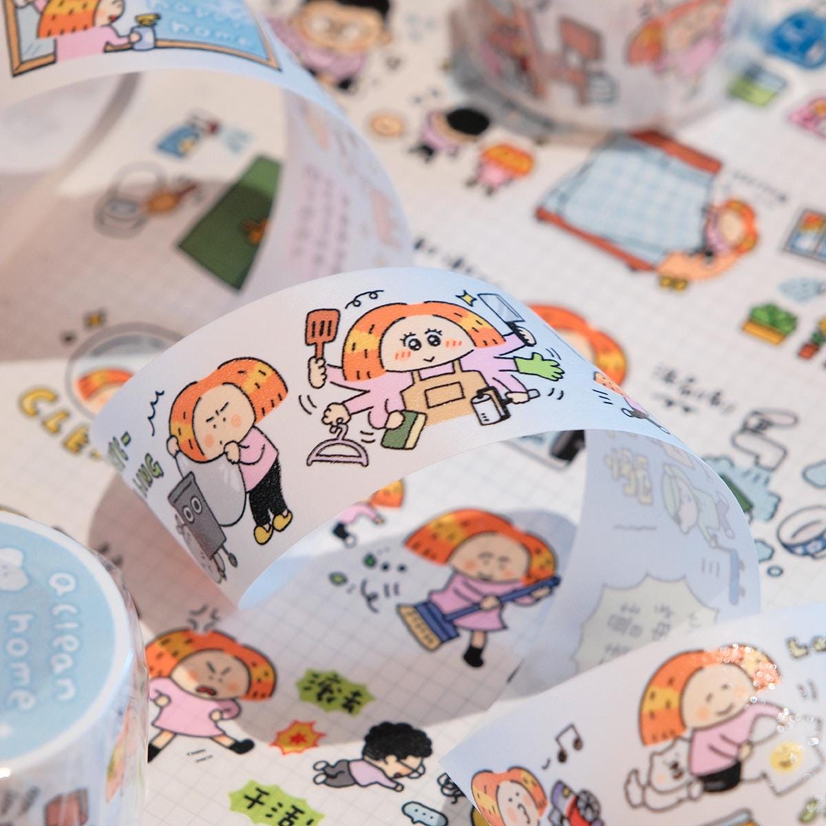 A Clean Home is a Happy Home Washi Tape Roll, Laundry Day Chores, RiN! Studio
