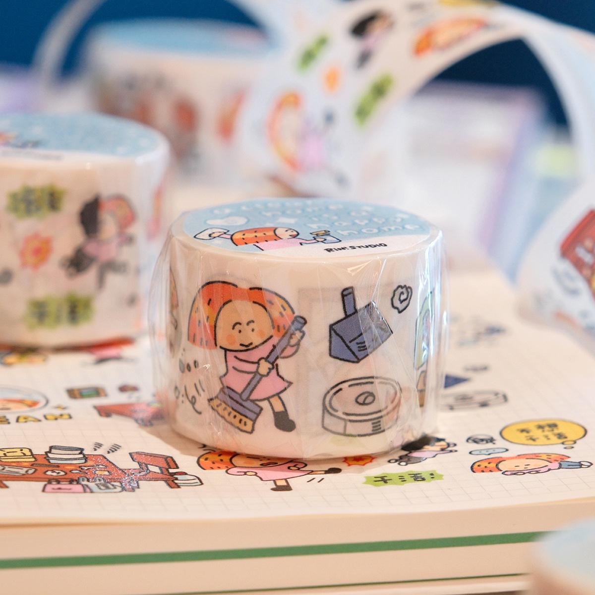 A Clean Home is a Happy Home Washi Tape Roll, Laundry Day Chores, RiN! Studio