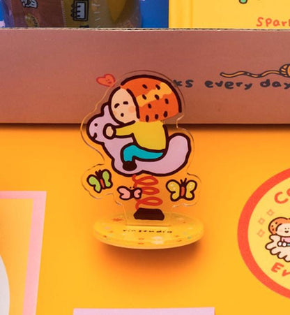 Cute Duck Acrylic Clip Holder – Kawaii Memo Photo Stand | RiN Studio Desk Accessory